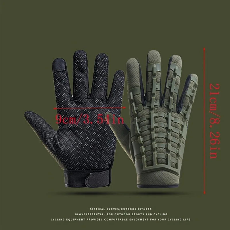 Men's Training Sports Gloves - Suitable for training, outdoor tactical, motorcycle riding - Breathable black design, all-season