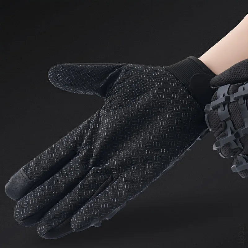 Men's Training Sports Gloves - Suitable for training, outdoor tactical, motorcycle riding - Breathable black design, all-season