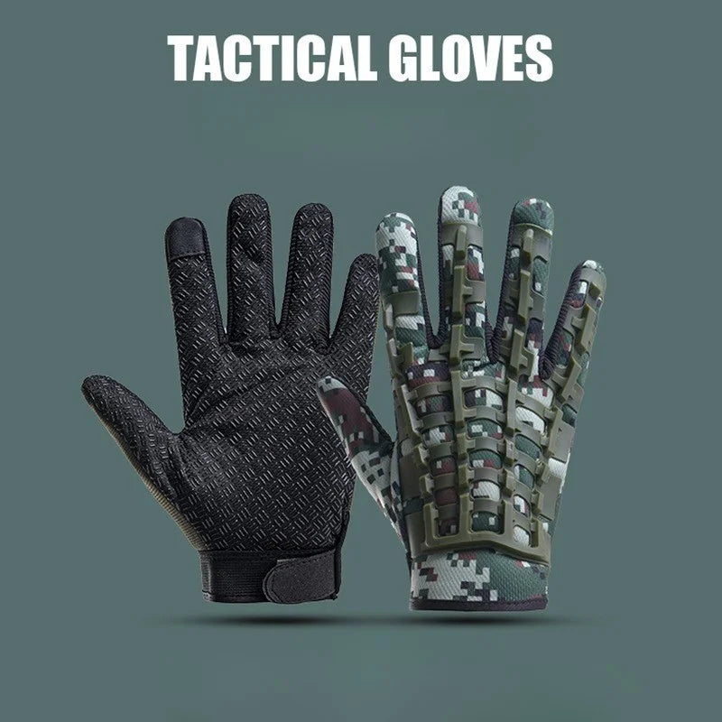 Men's Training Sports Gloves - Suitable for training, outdoor tactical, motorcycle riding - Breathable black design, all-season